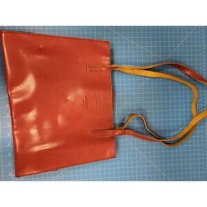 Mondani New York Leather Tote Bag Purse Handbag Designer Women's Red Color